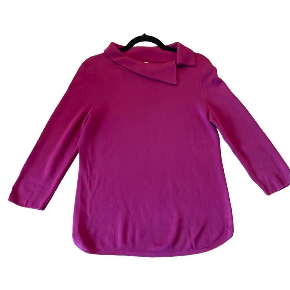 Talbots split neck collar pullover sweater M - Picture 2 of 10